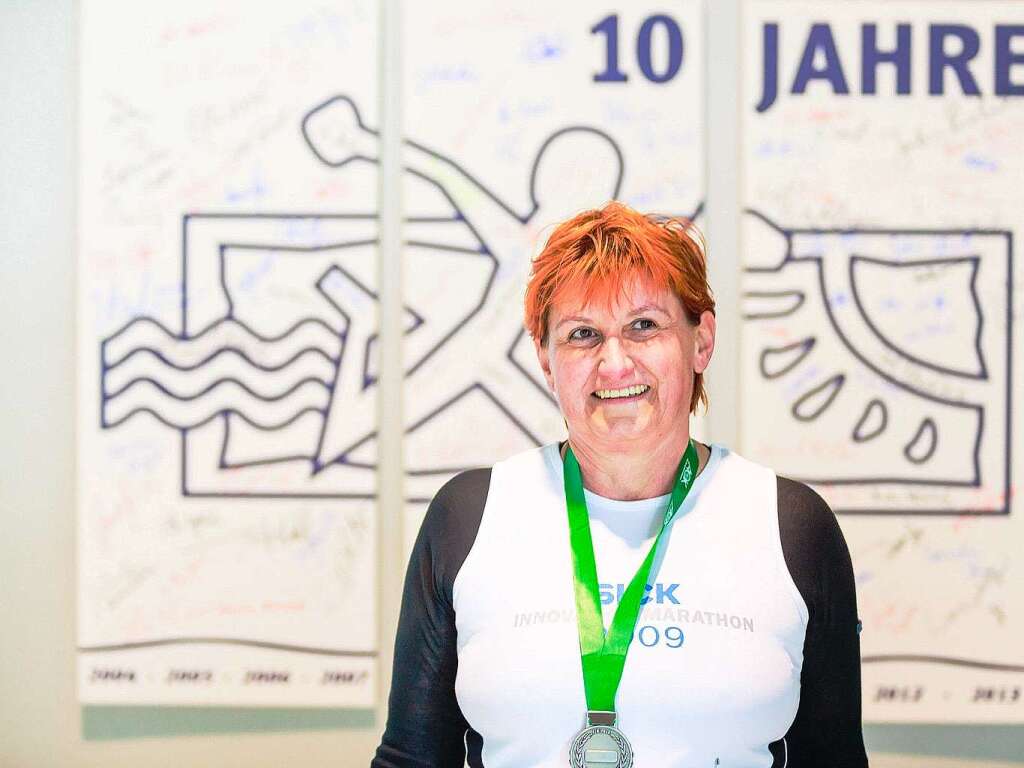 10 Jahre Freiburg-Marathon: In allen Jahren am Start war Ursula Bierer (21 km, 02h 58min 22sek)