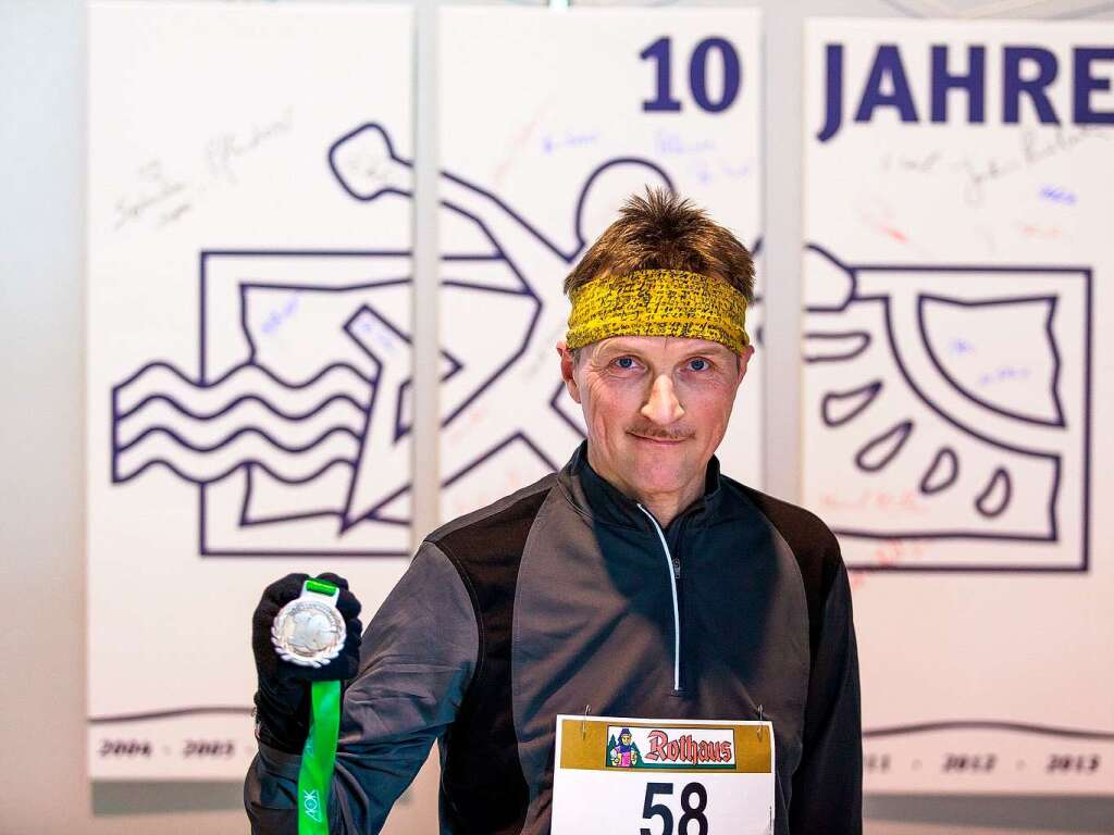 10 Jahre Freiburg-Marathon: In allen Jahren am Start war Michael Badke (21 km, 01h 41min 50sek)