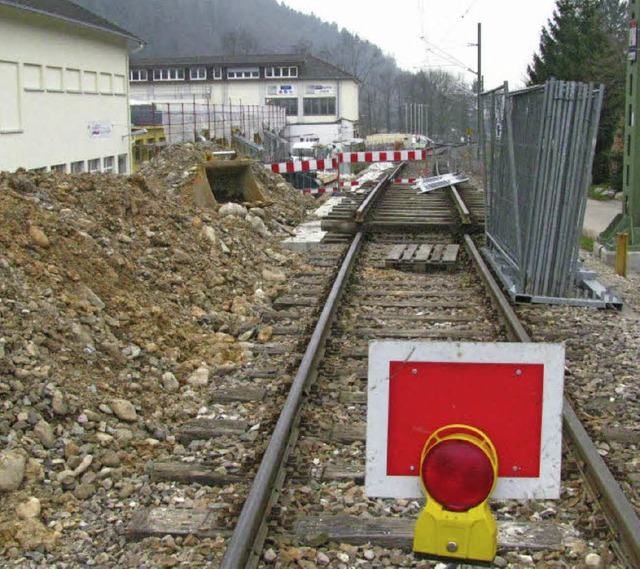 Als offene Baustelle prsentiert sich ...d Krozingen und Mnstertal verkehren.   | Foto: M. Lange