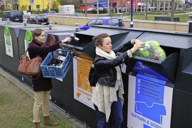 Recycling hoch drei in drei Stadtteilen