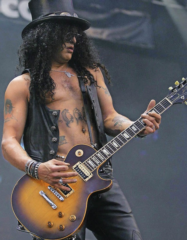 Slash, der Gitarrist von Guns N&#8217; Roses    | Foto: AFP