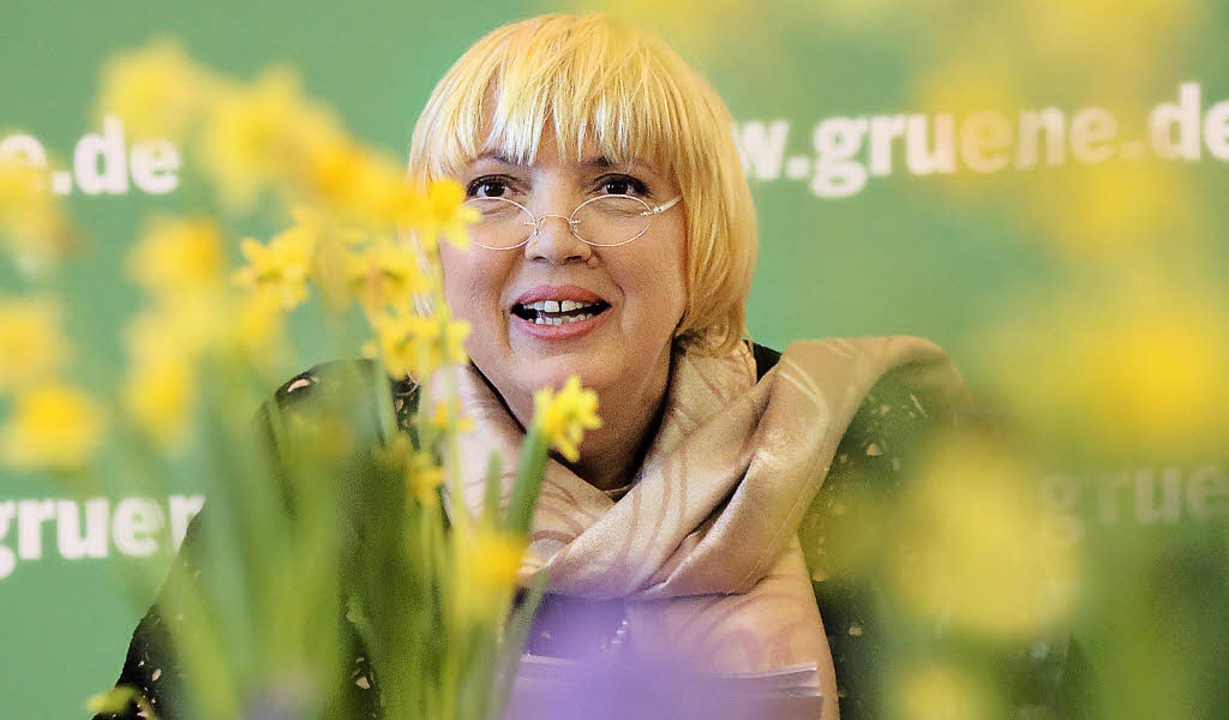 Grnen-Chefin Claudia Roth kndigte an... Blaue vom Himmel versprechen&#8220;.   | Foto: dpa