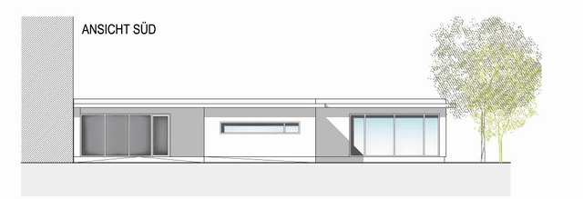 Eingeschossiger Zweckbau &#8211; so so... an der Weihermattenschule aussehen.    | Foto: Plan: Architekturbro Michler
