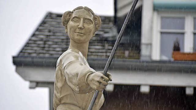 Emma Herwegh, wie sie der Bildhauer Pe...ution 1844 die Flucht in die Schweiz.   | Foto: niklas lais
