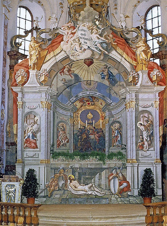 Die Aufstellung des Altarbildes Heiliges Grab zog Hunderte an.    | Foto: Herbert Birkle