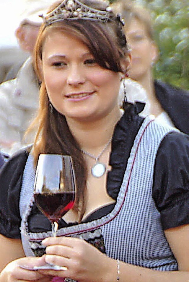 Weinprinzessin Nicole Grafmller wird die Weinmesse erffnen.  | Foto: Andrea STeinhart