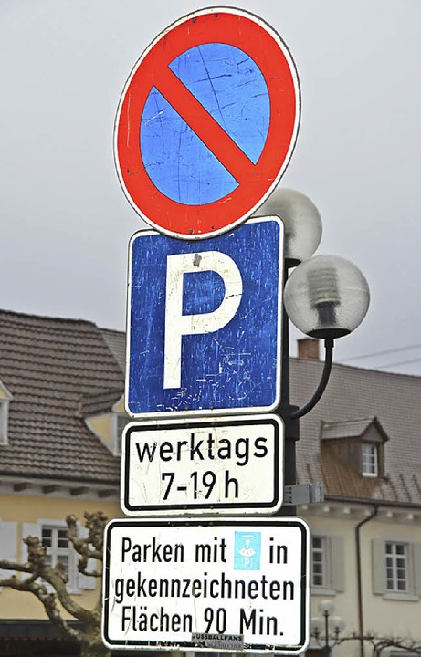 Herausforderung: Die Parkordnung auf d...doch, wenn man sich an Zeiten hält.     | Foto: Markus Maier