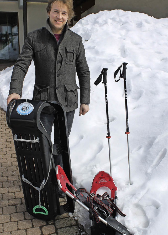 Alle Wintersportgerte hat Sebastian S...ttlerweile wieder im Keller verstaut.   | Foto: Cornelia Liebwein