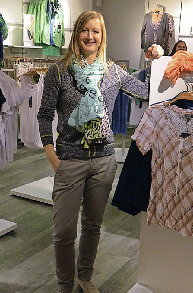 Geschftsfhrerin Petra Abel im neuen ... Livestyle Fashion Store in Ihringen.   | Foto: mller