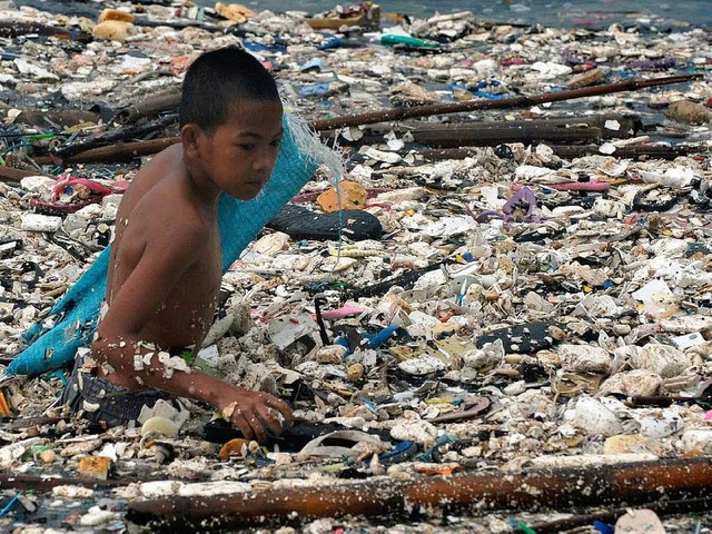 Plastikmll im Meer ist nicht nur an d...den Philippinen &#8211;  ein Problem.   | Foto: AFP