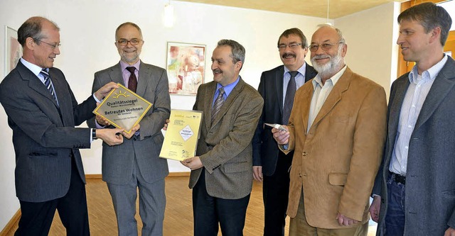 Werner Stocker (Kommunalverband Jugend...hnen im Brgerheim Zell  (von links).   | Foto: Jacob