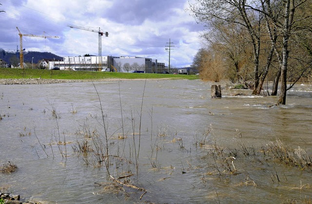 Land unter: Nach den ergiebigen Regenf...der oberen Legi mchtig ausgebreitet.   | Foto: Robert Bergmann