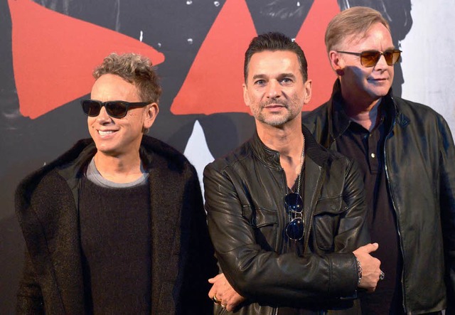 Martin   Gore, Dave Gahan und Andrew F... Depeche Mode treten in Straburg auf.  | Foto: dpa - Bildfunk/Christophe Karaba