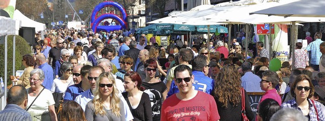 So haben sich die Einzelhndler ihren ...auf der Hauptstrae in der Innenstadt.  | Foto: Lauber