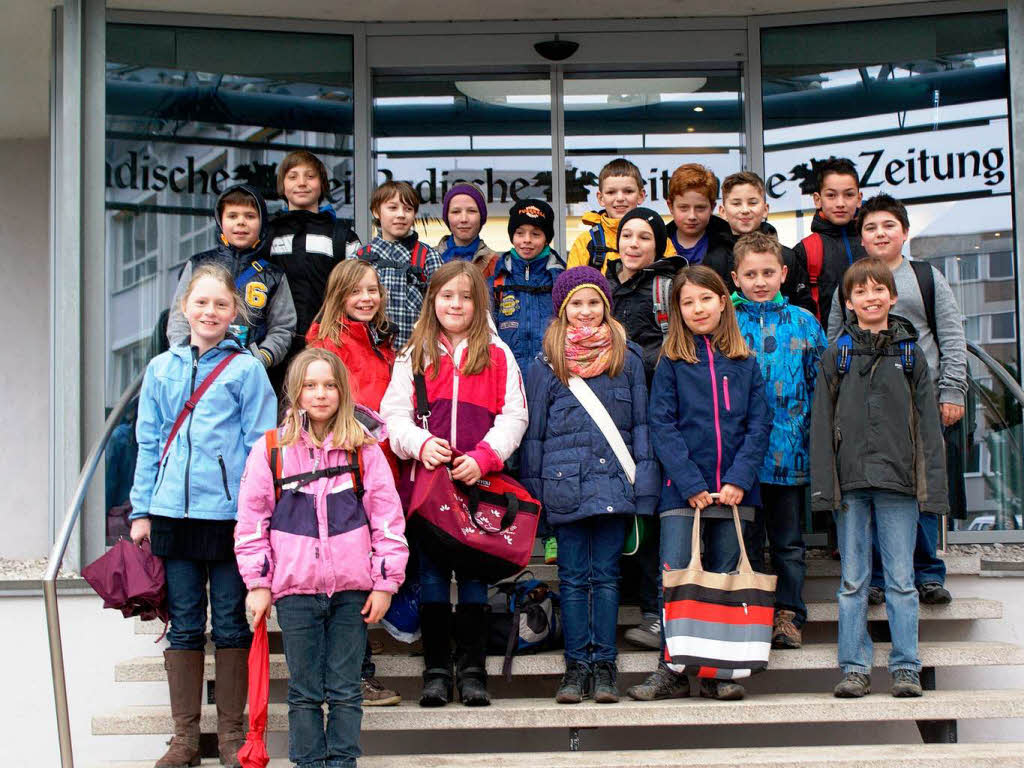 Die Klasse 4a der Johann-Philipp-Glock-Schule aus Schallstadt mit ihrer Lehrerin Frau Angela Weber