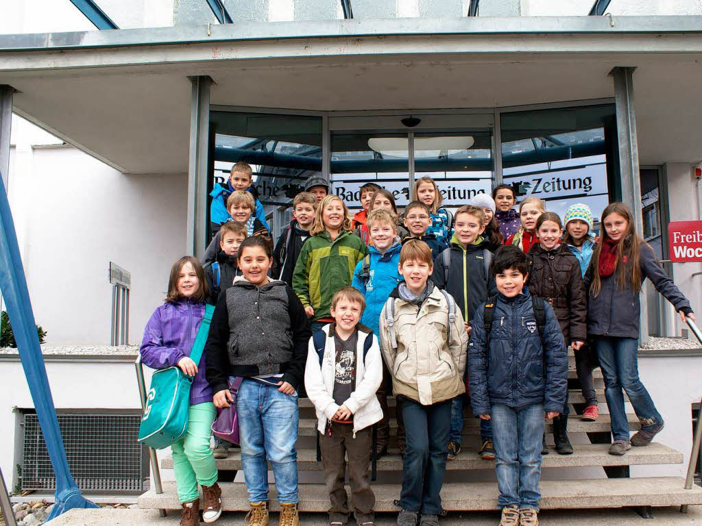 Thaddus-Rinderle-Schule Staufen, Klasse 4b mit Lehrerin Petra Frank