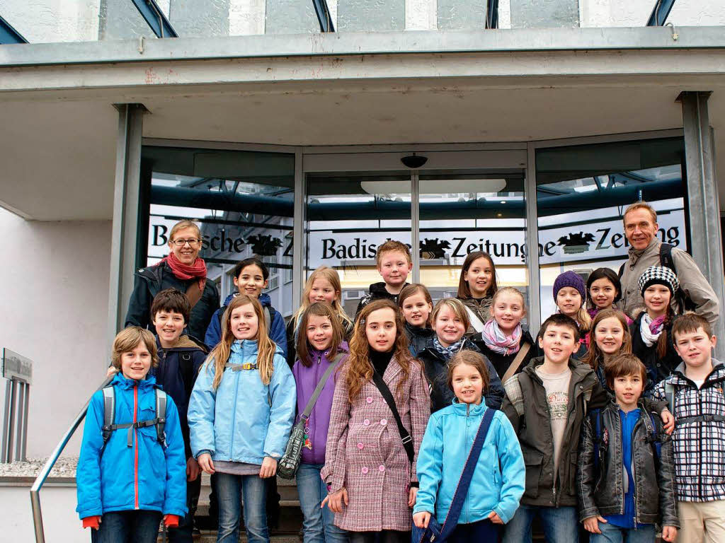 Die Klasse 4a der Ren-Schickele-Schule aus Badenweiler mit ihrer Lehrerin Frau Michaela Daun