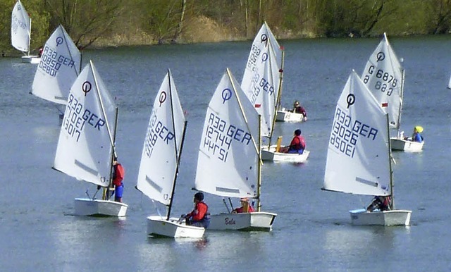 Wettrennen der Optimisten: 22 Nachwuch...er Regatta des OSCG spannende Rennen.   | Foto: OSCG