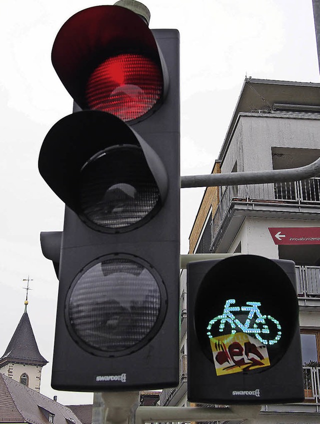 Grnes Licht fr bessere Radwege fordert  die IG Velo.   | Foto: Balazeskul