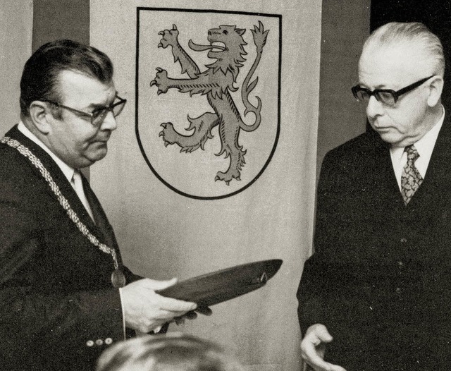 Keiner machte es lnger: Albert Wasmer...ei  der Eingemeindung von Hauenstein.   | Foto: BZ-Archiv