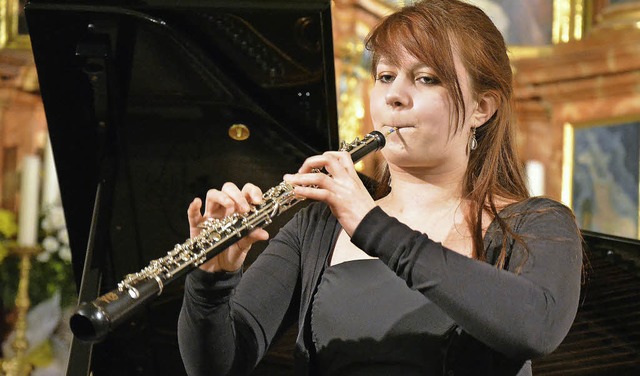 Anja Tritschler an der Oboe.   | Foto: Gabriele Hennicke
