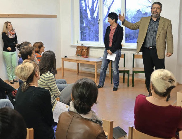 In welche Richtung soll sich die Kinde...nd Vtern im Kindergarten Wunderfitz.   | Foto: Juliane Khnemund