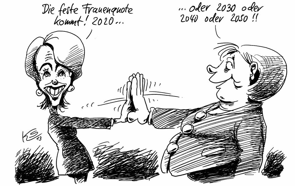 Wahlprogramm 2013 Karikaturen Badische Zeitung