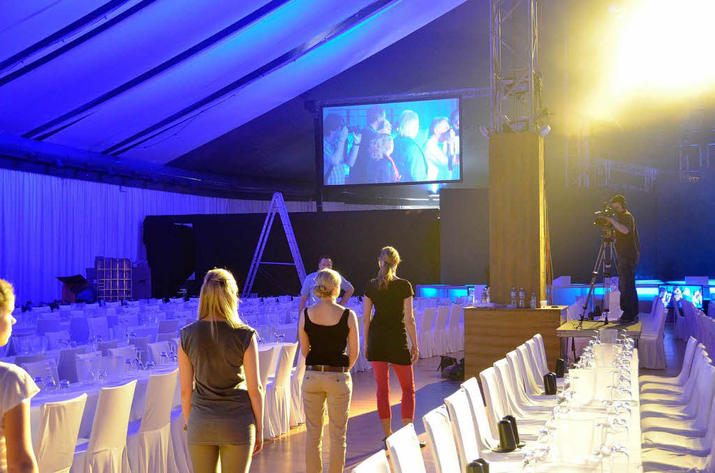 Stellprobe für die Show. Stellprobe für die Show.