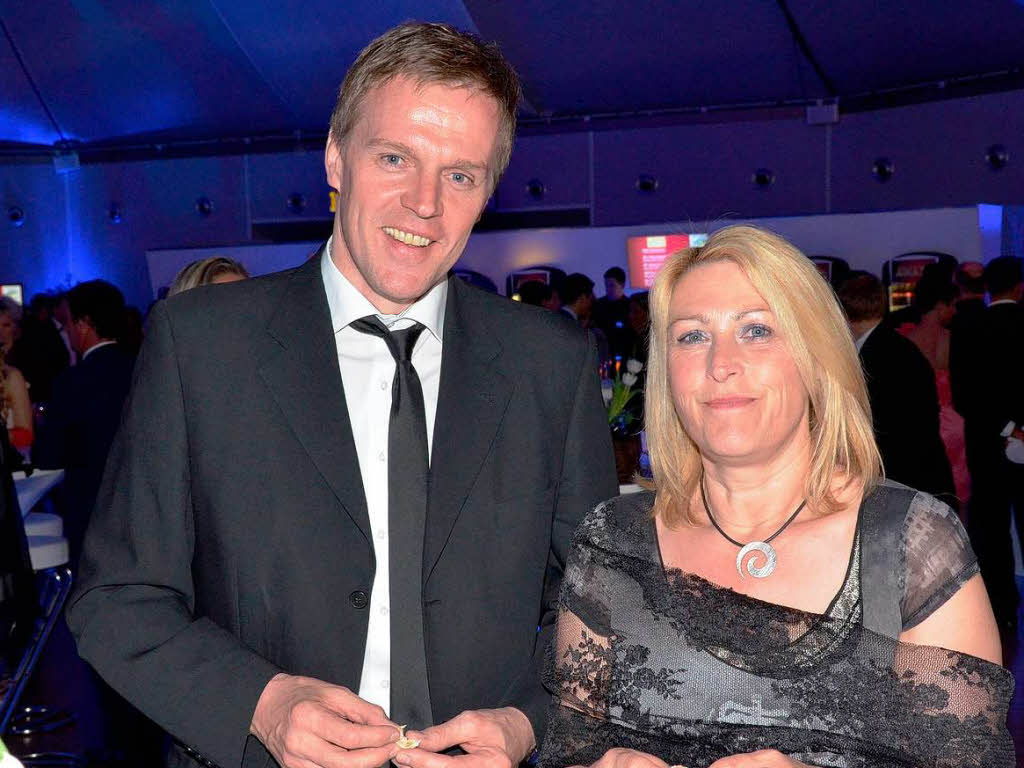 Handball-Bundestrainer Martin Heuberger mit Frau. Handball-Bundestrainer Martin Heuberger mit Frau.