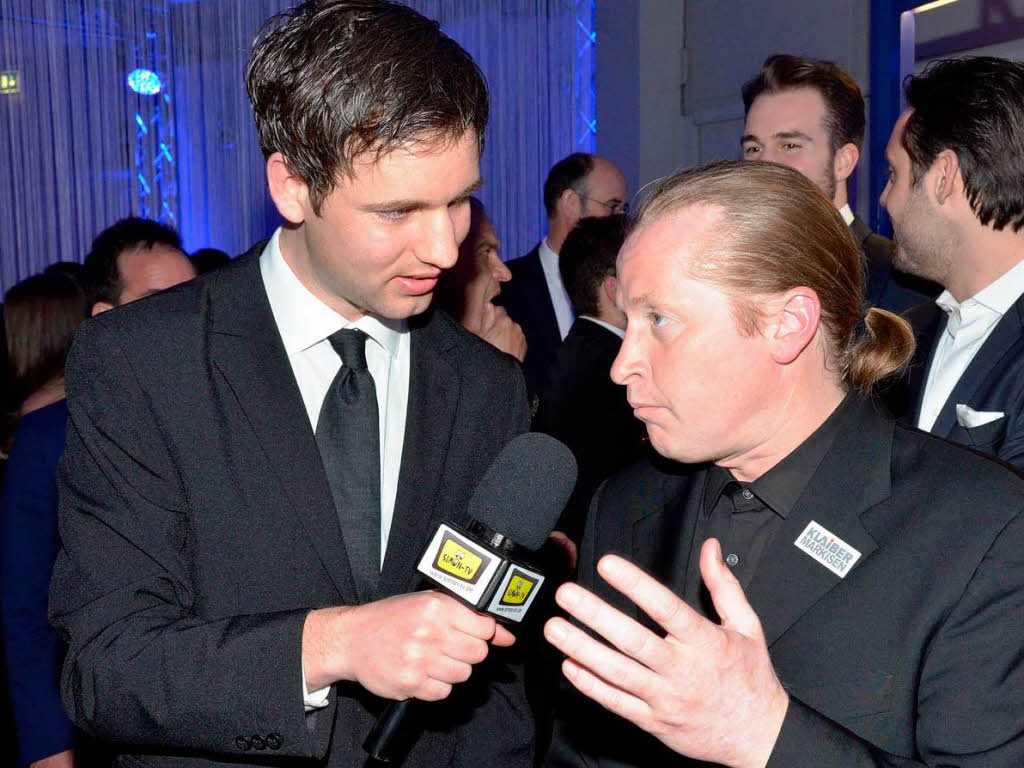 Joey Kelly (rechts) - früher Kelly Family - wird interviewt. Joey Kelly (rechts) - früher Kelly Family - wird interviewt.