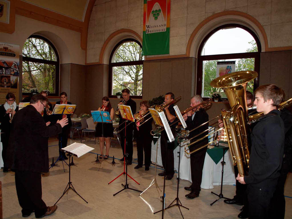 Der Posaunenchor Broggingen sorgt fr die musikalische Note.