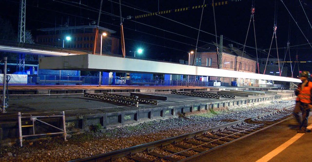 Am Haken: In der Nacht zum Sonntag wur...eigs am Emmendinger Bahnhof entfernt.   | Foto: Christian Ringwald