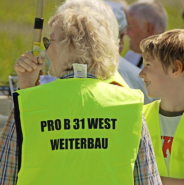 Bei der Freigabe der B31 bis Gottenheim forderten Brger den Weiterbau.    | Foto: blum
