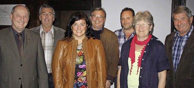 Eugen Mulflur, Bernhard Maier, Martina...en Vorstand der Freien Whler in Wehr.  | Foto: jrn kerckhoff