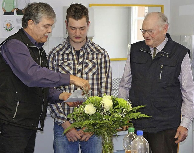 Verabschiedung  des Schulpaten: Schull...tonio und  Werner Schute (von links).   | Foto: Hans-Jrgen Hege