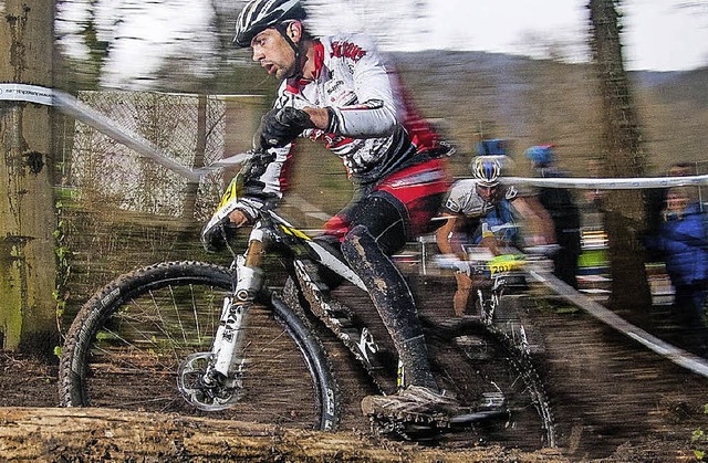 Auf dem Holzweg &#8211; und doch verda...er beim Bundesliga-Sprint in Heubach.   | Foto: maasewerd