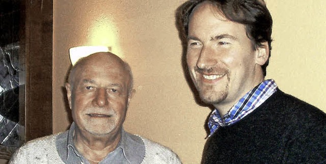 Heinz Schlbe (links) und sein Nachfol...reins Brhl-Beurbarung Jrgen Zinnel.   | Foto: privat