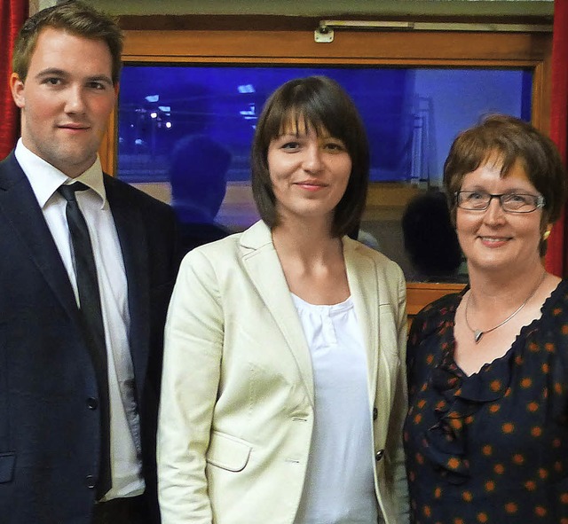 Sigrid Lade,  Jessica Haid und Raphael... Team im Verkehrsverein Dittishausen.   | Foto: Karla Scherer