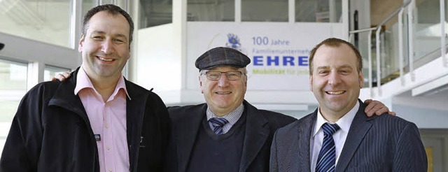 Stehen fr Erfolg: Tobias Ehret,  Erwi...et und Erwin Georg Ehret  (von links)   | Foto: Wrzburger
