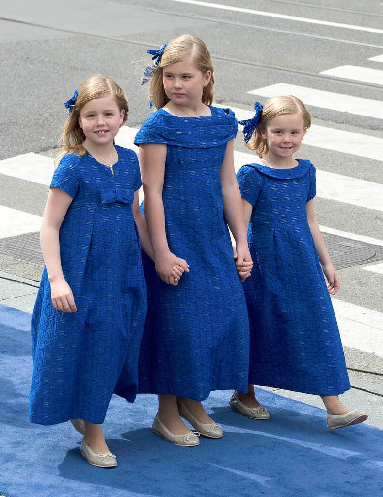 Die Prinzessinnen Alexia, Amalia und Ariane (von links)