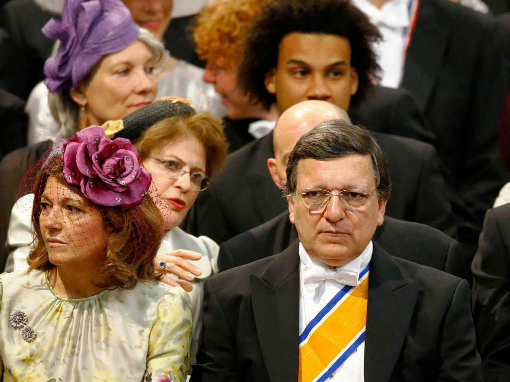 EU-Kommissions-Prsident Jose Manuel Barroso (rechts) und seine Frau Maria