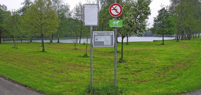 Am Malterdinger Baggersee werden knft...ilettenhuschen fr Badegste stehen.   | Foto: Dieter Erggelet