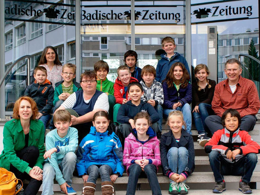 Die Klasse 4g der Julius-Leber-Schule aus Breisach mit ihrer Lehrerin Frau Christiane Strk