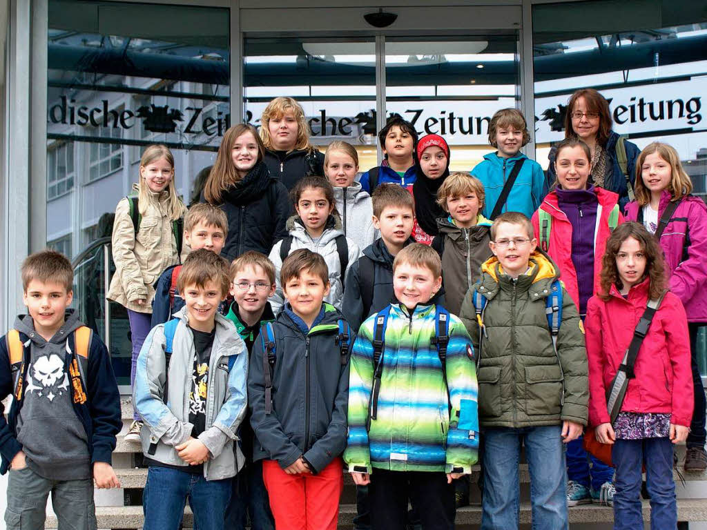 Die Klasse 4 der Ernst-Leitz-Schule aus Sulzburg mit ihrer Lehrerin Frau Beatrix Pfefferle