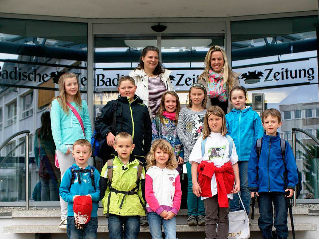 Die Klasse 3/4 der Grund- und Hauptschule Stohren aus Mnstertal mit ihrer Klassenlehreirn Frau Cosima  Blassmann