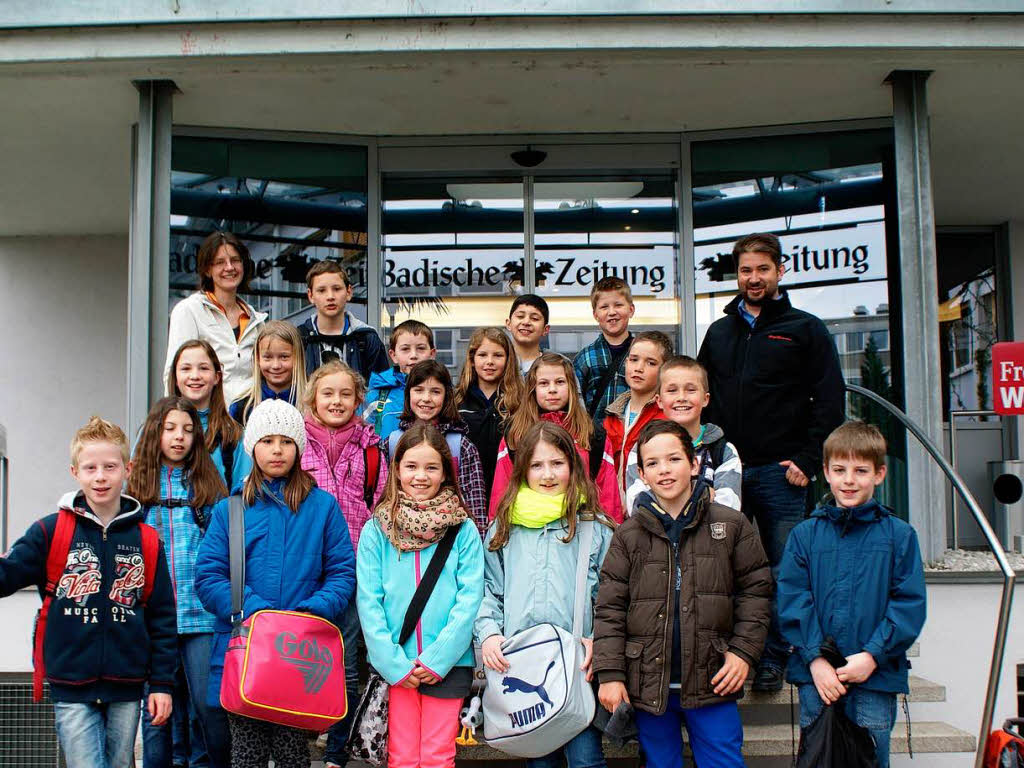 Die Klasse 4b der Adolf-Gnshirt-Schule aus Eichstetten mit ihrem Lehrern Herr Andreas Beyer