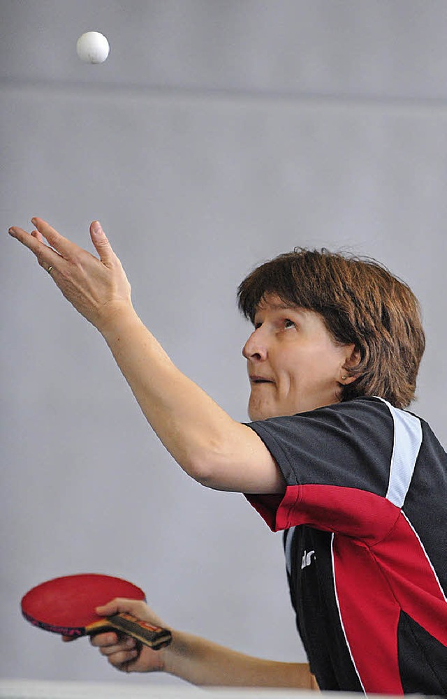 Heidi Isele vom TTC Schluchsee war sie...te Einzelspielerin in der Landesliga.   | Foto: Seeger