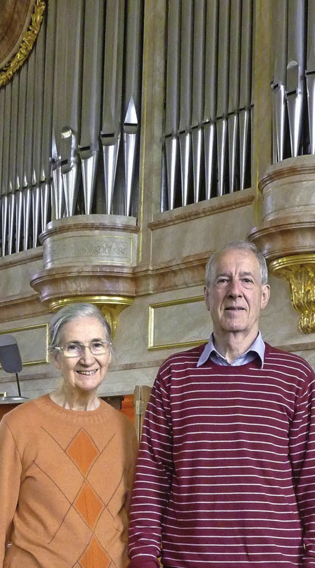 Inge Krayer und Helmut Stterlin sind ...in der evangelischen Kirche zustndig.  | Foto: Karlernst Lauffer