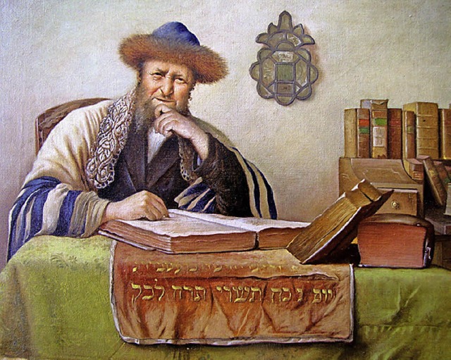 Erstmals ffentlich ausgestellt wird i...Bild Talmudstudium von Isodor Kaufmann  | Foto: Monika Miklis