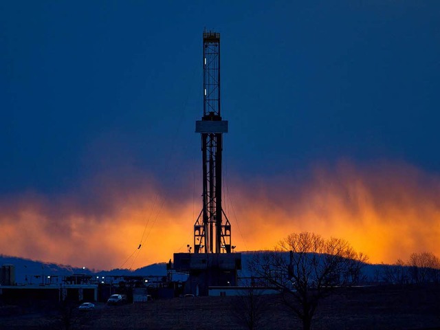Eine Fracking-Anlage in Pennsylvania (USA)   | Foto: DPA